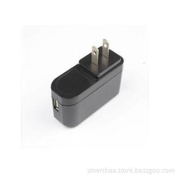 Portable 10W USB Power Adapter for Tablets , Switched Plug